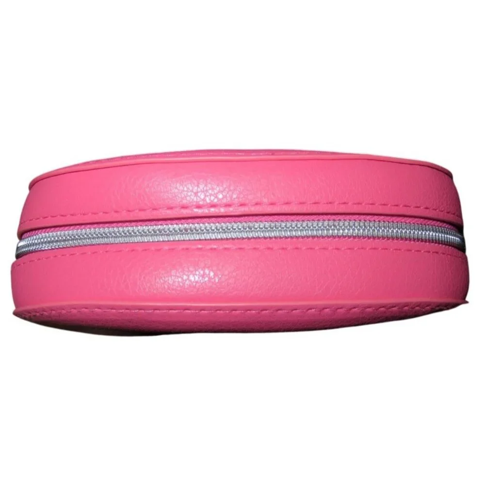 Dior Cosmetic Makeup Beauty Pouch Clutch Hot Pink D Embellished Zipper Charm